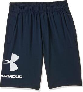 [KCM]Z-2under-12-MD* выставленный товар *[ Under Armor ] мужской спорт шорты укороченные брюки хлопок 1329300 темно-синий размер MD