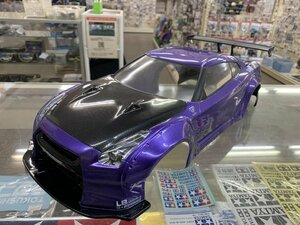 当店オリジナル塗装済みボディ TETSUJIN 鉄人 NISSAN GT-R 【R35】LB☆PERFORMANCE ver.カーボン調ボンネット (メタリックパープル)