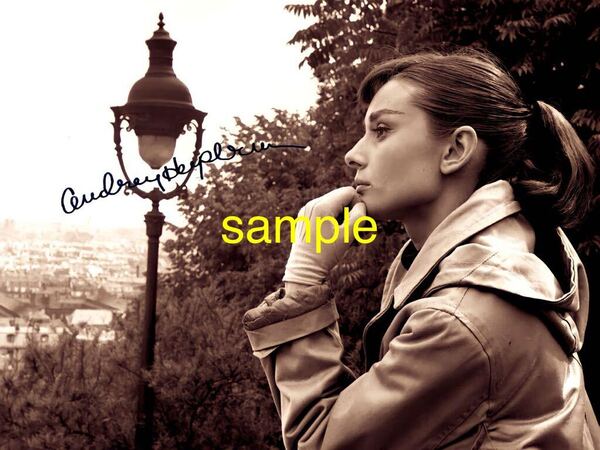 【送料無料】 オードリー・ヘップバーン 高画質 サイン フォト 写真 ポートレート