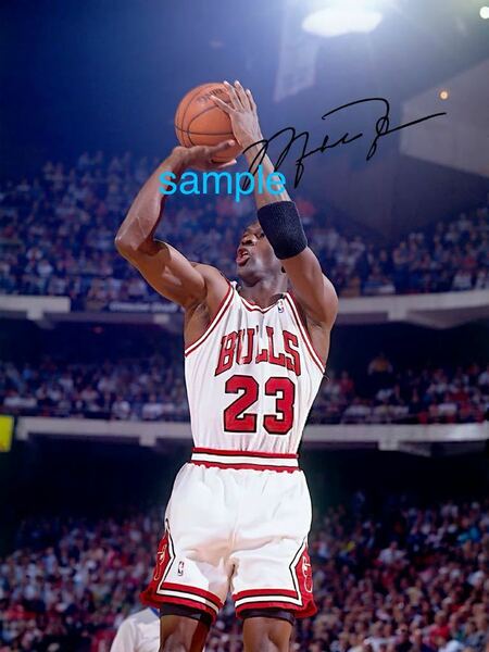 【送料無料】NBA マイケルジョーダン　高画質　サインフォト　Chicago Bulls 写真　ポートレート