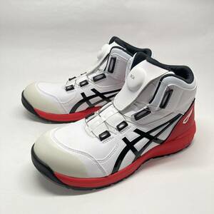  prompt decision! excellent! asics safety shoes wing jobCP304 BOA 1271A030 white red 27cm / Asics dial FCP304