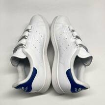 即決!! 18製 adidas STAN SMITH CF レザー 白 青 S80042 24.5cm / アディダス スタンスミス ベルクロ コンフォート_画像4