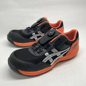 即決!良好! asics 安全靴 ウィンジョブ CP209 BOA 1271A029 ブラック オレンジ 26.5cm / アシックス ２