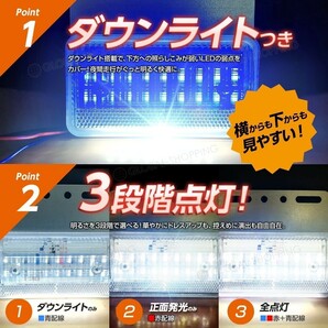 トラック LEDサイドマーカー 角型 計40連 12V/24V兼用 1個 車幅灯 路肩灯 車高灯 角マーカーランプ 白 ホワイトの画像3