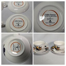  美品【ROYAL COPENHAGEN ゴールデンサマー ティー カップ＆ソーサー 2客 セット】ロイヤルコペンハーゲン ブランド 食器_画像8