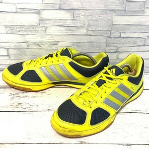 R5611bE adidas アディダス スニーカー メンズ 28cm イエロー×ネイビー×グレー フットサルシューズ TOPSALA トップサラ 運動 スポーツ