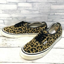 R5701bE VANS バンズ スニーカー レオパード ヒョウ柄 アニマル ブラウン系 メンズ 27cm AUTHENTIC オーセンティック ヴァンズ ローカット_画像1