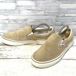 R5689bE VANS バンズ スリッポン スニーカー ベージュ レディース 23cm ヴァンズ スエード SLIP ON スケボー スケーター シューズ 靴