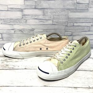 R5731bh【CONVERSE コンバース】スニーカー サイズ 26.5㎝ メンズ ジャックパーセル マルチシャツ グリーン×ホワイト×ピンク 1CK122 