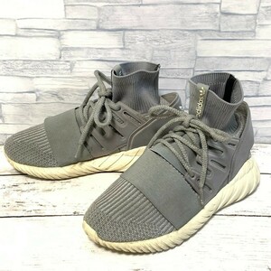 R5793bE adidas アディダス スニーカー グレー レディース 23.5cm TUBULAR DOOM PRIMEKNIT チューブラードームプライムニット