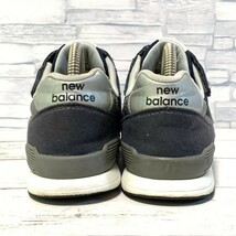 R5807bE New Balance996 ニューバランス996 スニーカー ネイビー×グレー 23cm キッズ マジックテープ 子供靴 ジュニア 通学 YV996CNV_画像6