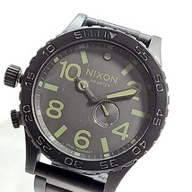 CM43LL NIXON ニクソン 51-30 クロノ CHRONO 腕時計 クロノグラフ メンズウォッチ マッドブラック×グリーン クォーツ_画像1