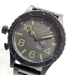 CM43LL NIXON ニクソン 51-30 クロノ CHRONO 腕時計 クロノグラフ メンズウォッチ マッドブラック×グリーン クォーツ