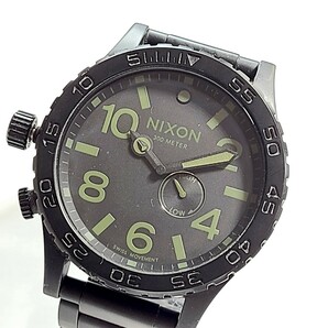 CM43LL NIXON ニクソン 51-30 クロノ CHRONO 腕時計 クロノグラフ メンズウォッチ マッドブラック×グリーン クォーツの画像1