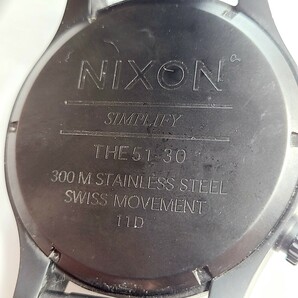 CM43LL NIXON ニクソン 51-30 クロノ CHRONO 腕時計 クロノグラフ メンズウォッチ マッドブラック×グリーン クォーツの画像4