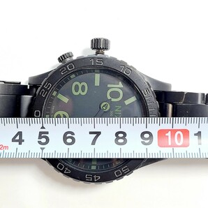 CM43LL NIXON ニクソン 51-30 クロノ CHRONO 腕時計 クロノグラフ メンズウォッチ マッドブラック×グリーン クォーツの画像5