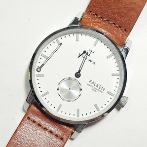 CM79LL TRIWA トリワ STOCKHOLM ストックホルム GMT+1 腕時計 リストウォッチ ホワイト文字盤 レザーベルト キャメル クォーツの画像1