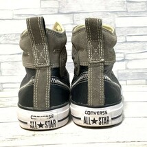 R5837bE CONVERSE コンバース ALLSTAR オールスター スニーカー ブラック×カーキ 26cm レザー×スエード メンズ ハイカット シューズ 靴_画像6