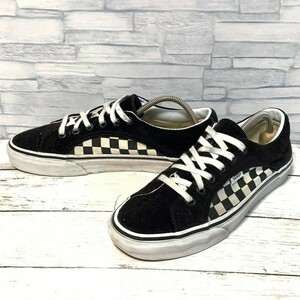 R5832bE VANS バンズ スニーカー ブラック×ホワイト メンズ 26.5cm ヴァンズ コーデュロイ ブロックチェック スケボー スケーター