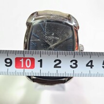 CM100LL イタリア製 Orobianco オロビアンコ OR-0012 腕時計 本革 レザーベルト グレー系 ブラック文字盤 メンズ クォーツ ウォッチ_画像7