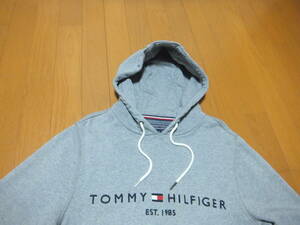 極美◇TOMMY HILFIGER トミーヒルフィガー◇春の定番アイテム！プルオーバースウェットパーカー＊ライトグレー／M