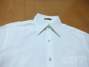 ポールスミス Paul Smith 長袖 シャドーストライプシャツ ドレスシャツ S 白 正規品本物/日本製