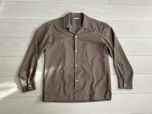 ★GU ジーユー 長袖 オープンカラーシャツ Sサイズ KHAKI★