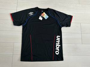 タグ付き/未使用★アンブロ umbro メンズ 半袖Tシャツ XOサイズ 黒 吸汗/速乾 UVcut★