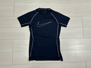 ★ナイキ プロ Nike PRO メンズ 半袖Tシャツ コンプレッション 紺 Lサイズ★TIGHT FIT/DRI-FIT