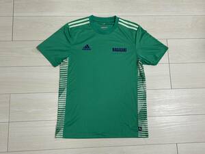 ★アディダス adidas ClimaLITE メンズ 半袖Tシャツ NAGASAKIロゴ Oサイズ 速乾/ドライ グリーン★