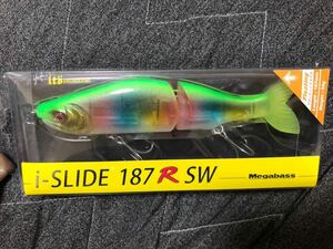 メガバス i-SLIDE 187 R クリアライムレインボー　新品未使用品　ジョイクロ ダウズスイマー スライドスイマー