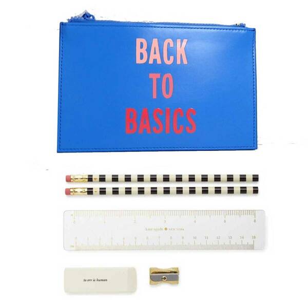 ケイトスペードBack To Basics pencilpouch文具入りポーチ