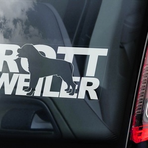 ◆ロットワイラー(ロッティー) ⑧ 外張り カーステッカー 220 x 100mm 外貼り カー ステッカー シール@Dog D8 犬 4161