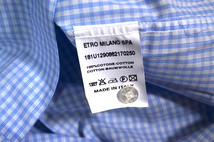 未使用品 新品級 ETRO エトロ 長袖ドレスシャツ size 47 オールシーズン メンズ 格子柄 伊 ビジネスに ラスト3点_画像4