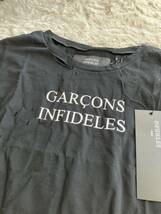 Garcons infideles ギャルソンインフィデレス　デストロイカットソー　Tシャツ　クラッシュT　ティシャツ　S ブラック_画像4