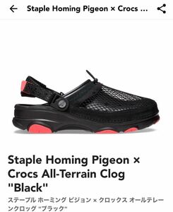 【STAPLE】 Homing Pigeon・Crocs All-Terrain Clog【BLACK・31cm】