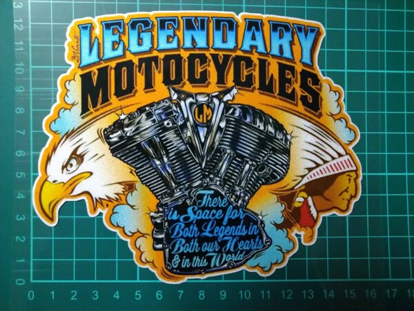 レトロ　ハーレー　鷹　アメリカンイーグル　インディアンモータ　バイク　オートバイ　二輪車　ステッカー　シール　アメリカ