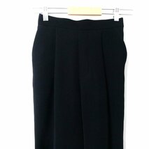 美品 18AW ENFOLD バックサテンジョーゼットゴムジョッパーズTRパンツ サイズ34 ブラック 303 ◆_画像2