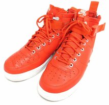 美品 Nike ナイキ Air Force 1 エアフォース 1 Mid Special Field ミッドカット スニーカー 917753-800 26.5cm オレンジ×ホワイト_画像1