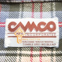 美品 CAMCO カムコ ヘビーコットン チェック 長袖ネルシャツ ベージュ系 アメカジ 古着_画像3