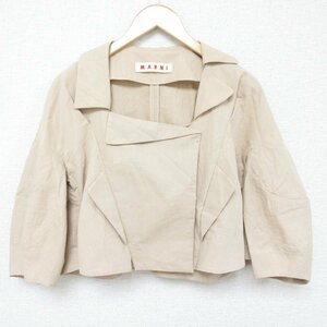 良品 MARNI マルニ ショート丈 ジャケット 38 ベージュ