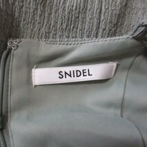 美品 23AW SNIDEL スナイデル 完売モデル デザインカット マキシ丈 ワンピース ONESIZE グリーン ◆_画像4