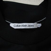 新品 未使用 22SS CALVIN KLEIN JEANS カルバンクラインジーンズ ラインロゴデザイン 半袖 ミニワンピース S ブラック×ホワイト ◆_画像5