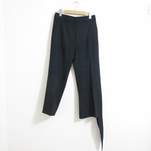 美品 J.W.ANDERSON ジェイダブリューアンダーソン Knot hem trousers ストレッチ クロップドパンツ スラックス UK10 ブラック_画像1