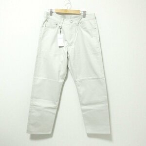 新品 未使用 23SS ユニフォームエクスペリメント パイソンレザーパッチ RIGID 5POCKET WIDE FIT PANTS パンツ 1 オフホワイト 031