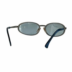 美品 alain mikli アランミクリ メタルフレーム サングラス 眼鏡 アイウェア 3233 シルバー×ブルー J0104の画像2