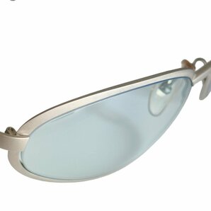 美品 alain mikli アランミクリ メタルフレーム サングラス 眼鏡 アイウェア 3233 シルバー×ブルー J0104の画像7