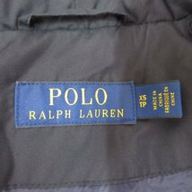 美品 POLO RALPH LAUREN ポロラルフローレン レザーステッチ ダブルブレスト 中綿 キルティングジャケット XS ネイビー_画像7