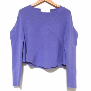 美品 20AW MYLAN マイラン Cashmere A-Line Rib Top カシミヤ ニット セーター MY20AW-KR006 ラベンダー系