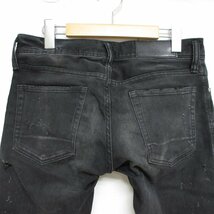 美品 5351POUR LES HOMMES 5351プールオム リメイク クラッシュ加工 ストレッチ スキニー デニムパンツ ジーンズ 46 グレー_画像4